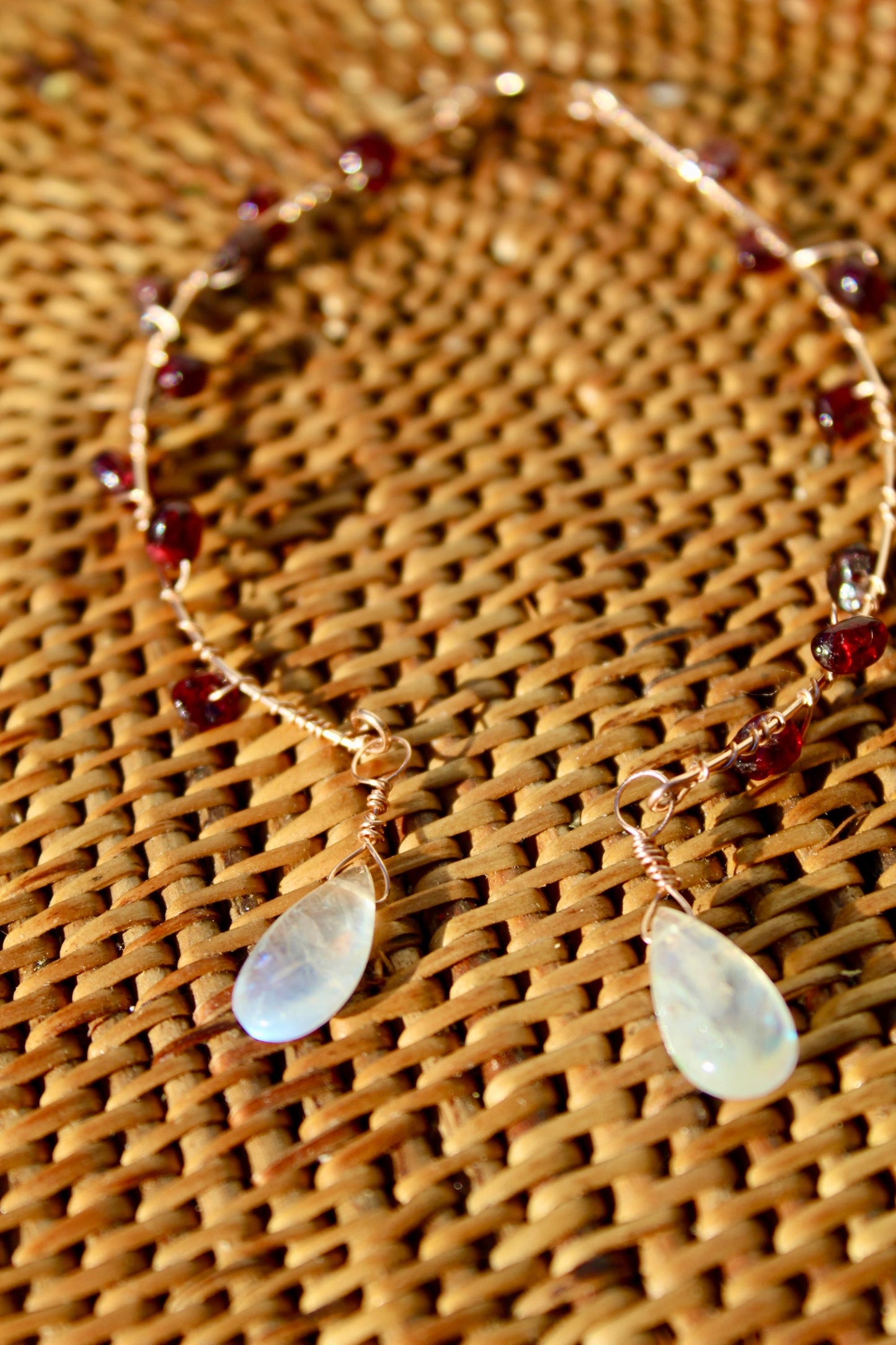 Shekese Earrings - Garnet